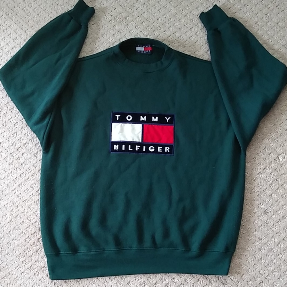 Vintage Hunter Green Tommy Hilfiger Long Sleeve - Picture 3 of 11